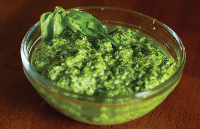 Pesto Sauce in bowl