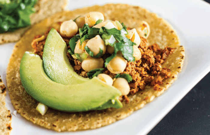 Soy Chorizo Tacos (Vegetarian)