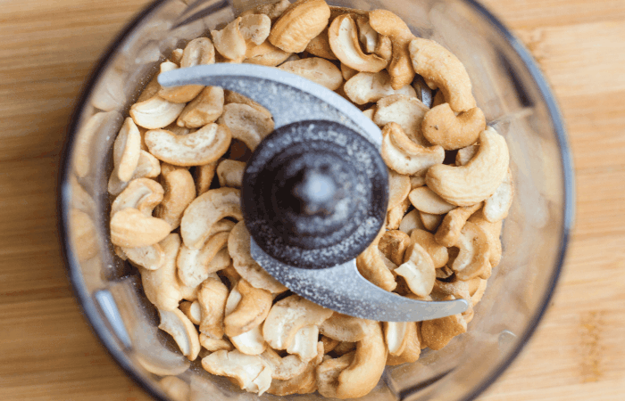 cashews in food processor