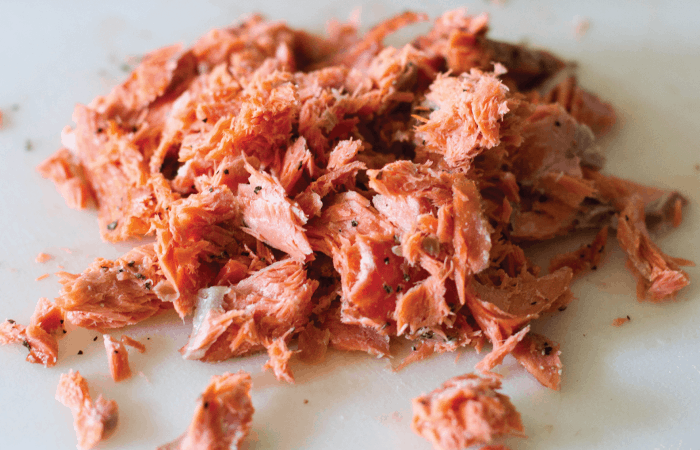 chopped smoked salmon