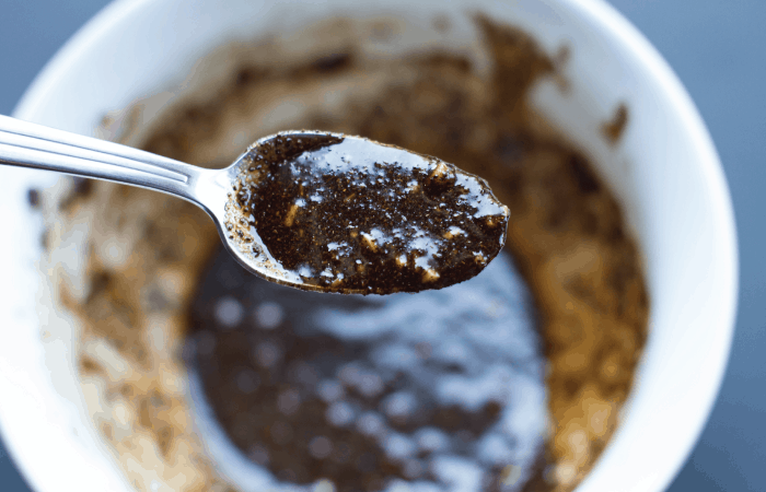 Coffee Marinade in spoon