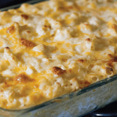 Mac and Cheese baked in pyrex