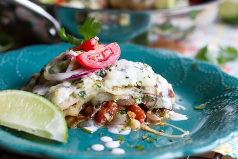 Skillet Portobello Enchiladas