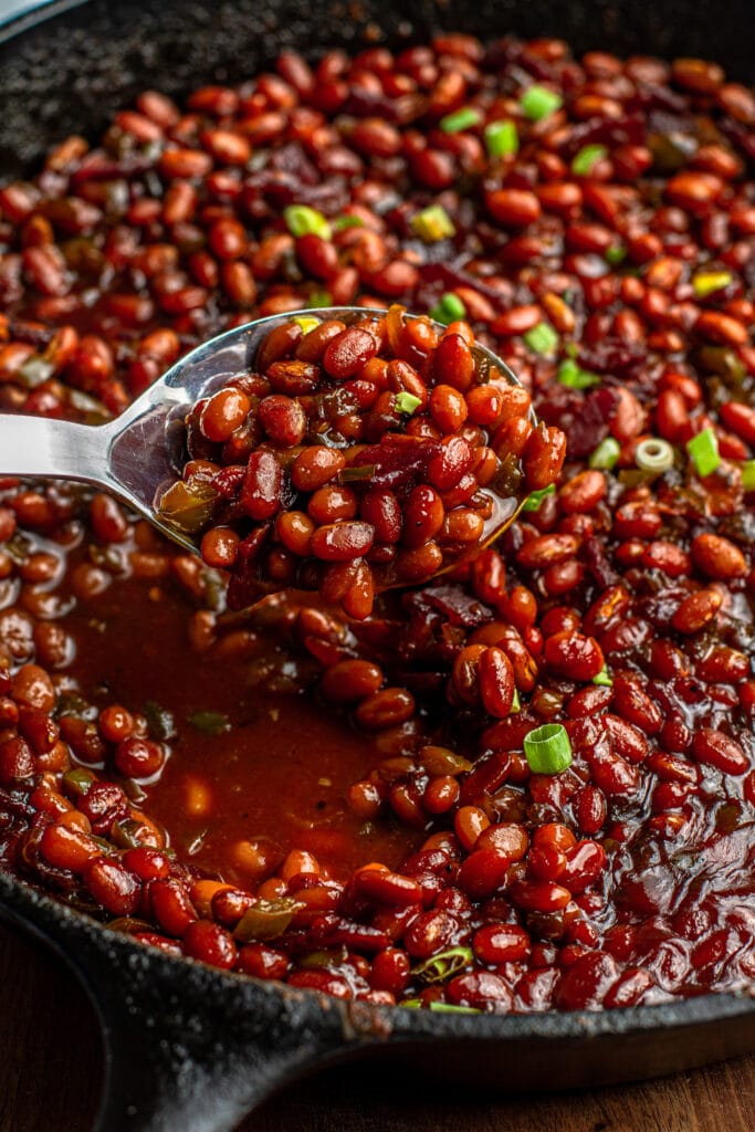 Smoked Baked Beans with Brown Sugar and Bacon - Hey Grill, Hey