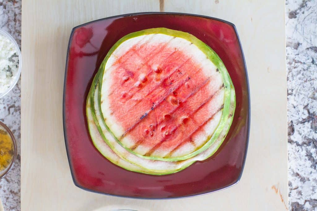 Grilled Watermelon on a plate
