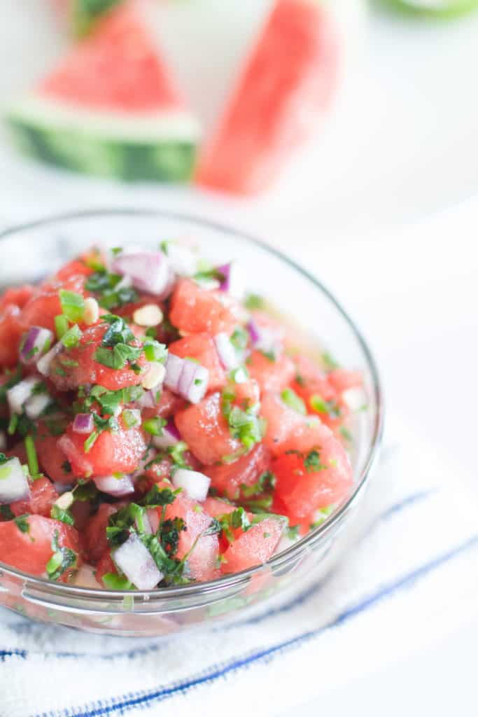 close up of Watermelon Salsa