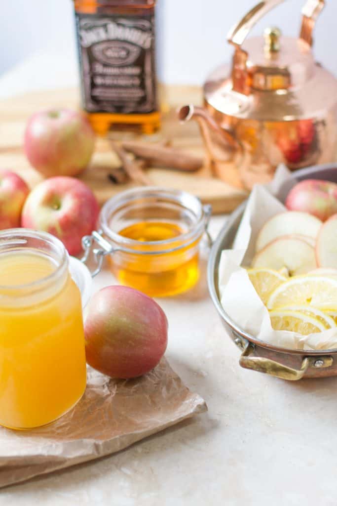ingredients for apple cider hot toddy