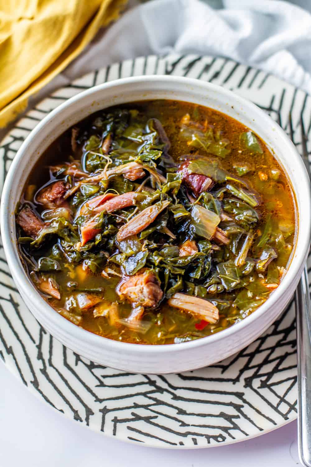 instant pot southern style greens in a bowl