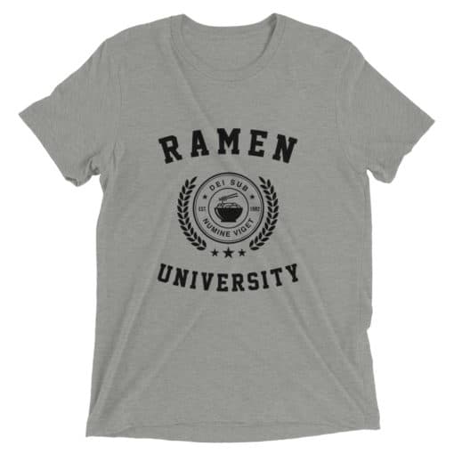 ramen university tshirt grey