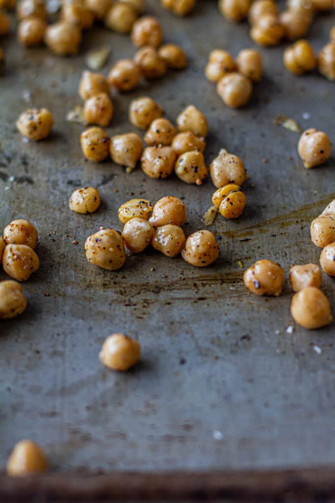 Spiced chickpeas or sheet pan