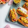 recipe for chow chow and grilled hot llinks on a table