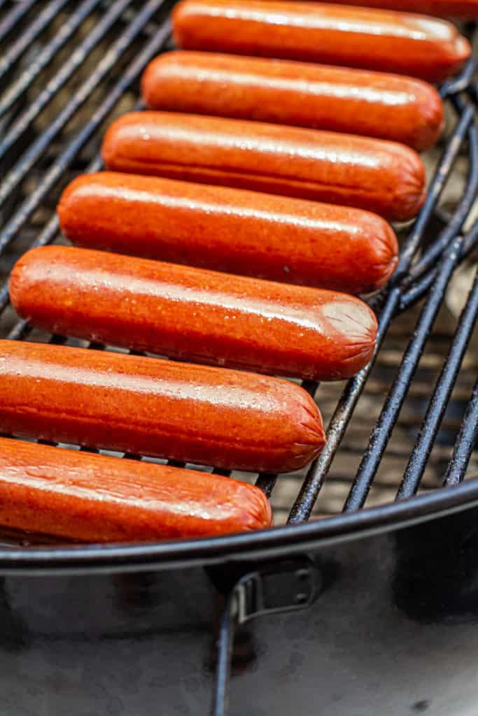 Juneteenth hot links on the grill