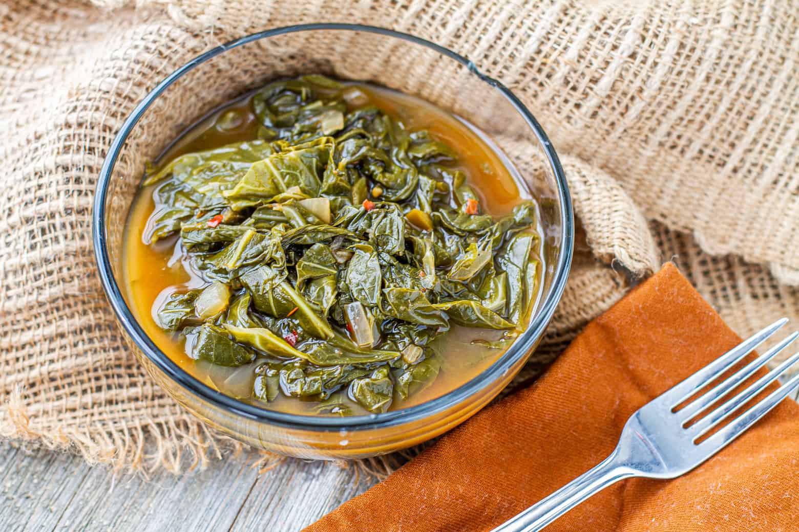 Southern Vegetarian Greens in a bowl