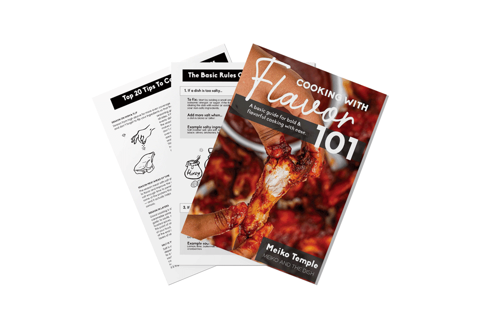 Pages of Ebook "cooking with flavor 101" by Meiko Temple