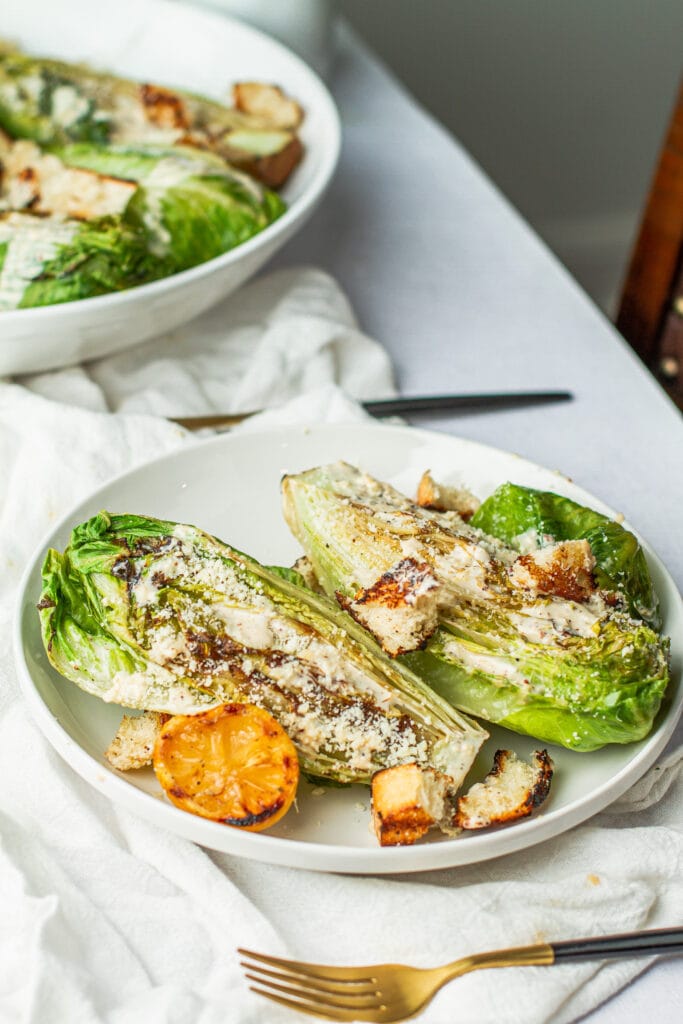 The best grilled Caesar salad in a bowl