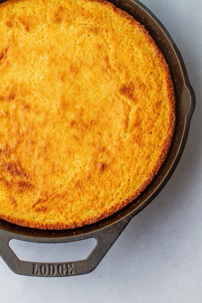 Homemade Skillet Cornbread - Sprinkle of Green