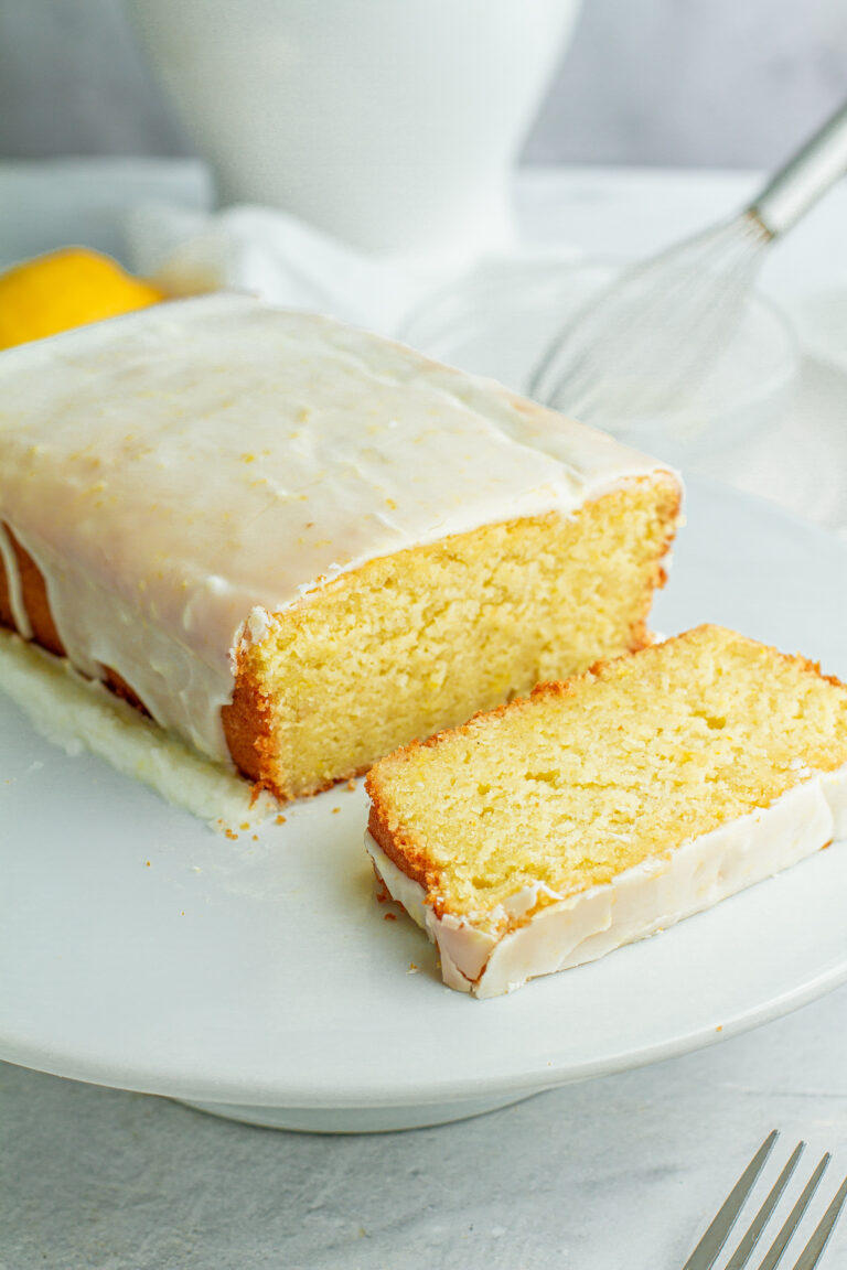 sliced lemon loaf pound cake