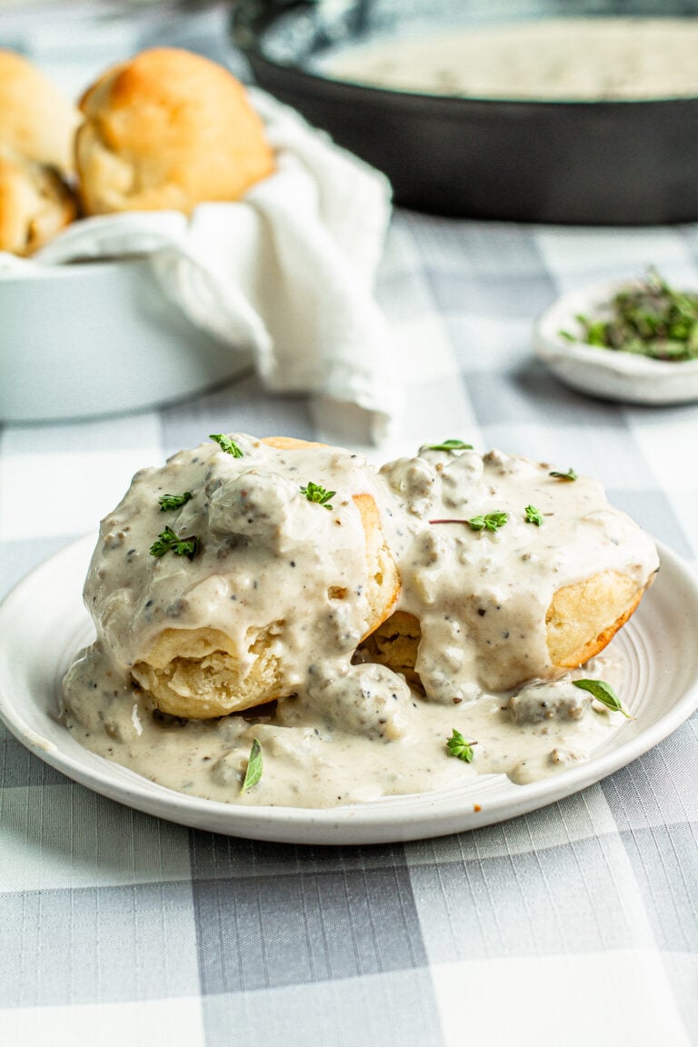 Southern Biscuits & Gravy with Turkey Sausage