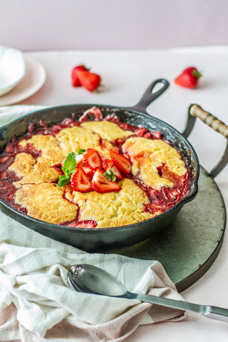 Strawberry Cornbread Skillet Cobbler + Juneteenth Takeover