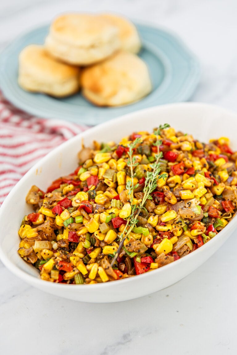 Quick Stovetop Cajun Corn Maque Choux