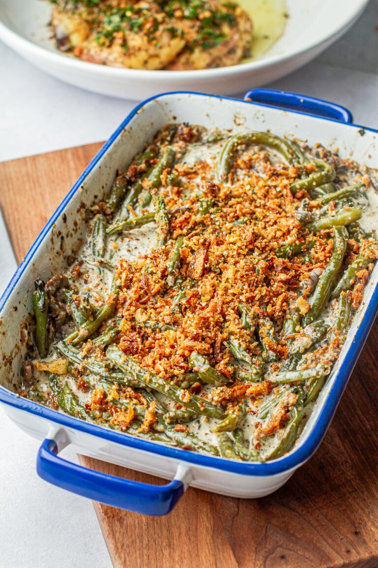 Boujee Green Bean Casserole With Fresh Green Beans